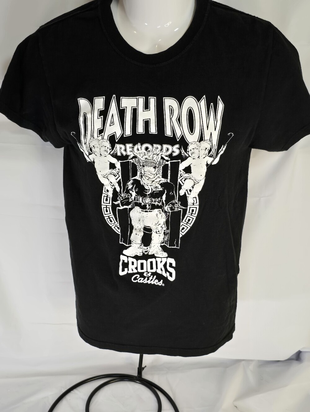 Death Row Records Crooks & Castles Graphic Tee - Black, Small / Petite